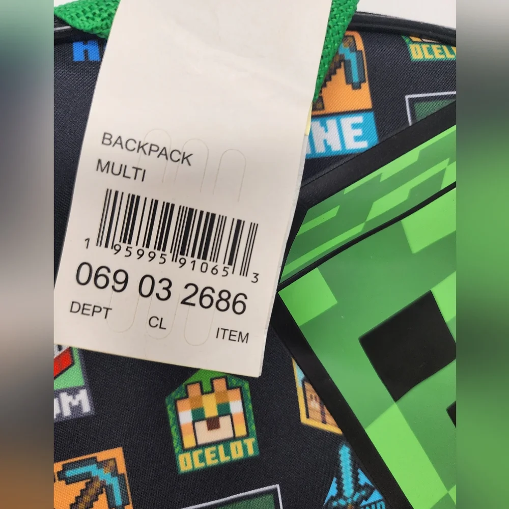 Minecraft Backpack New Kids School Bag Creeper Steve Alex Zombie Diamond‎ Gamer